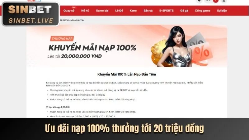 Ưu đãi 100k từ nhà cái 123b